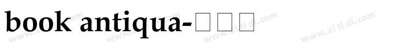 book antiqua字体转换